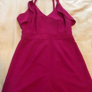 Awesome bright purple romper open back